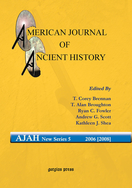 Picture of American Journal of Ancient History (New Series 5, 2006 [2008])